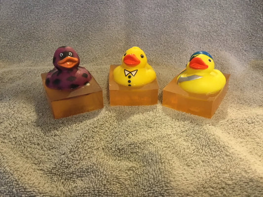 Blood Orange Scented Melt and Pour Soap with Duck